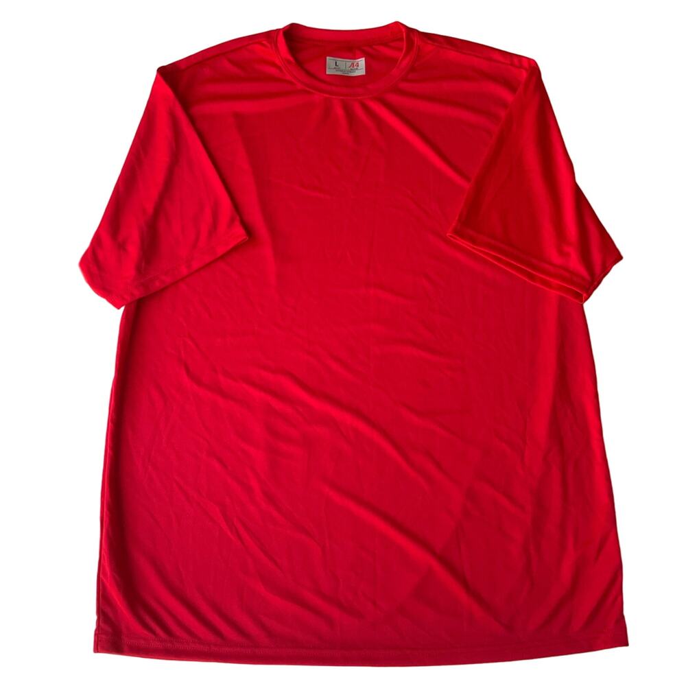 A4 Men’s Short Sleeve T-shirt size L, Solid Red